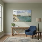 Claude Monet Sainte-Adresse’de Regatta | Cam Tablo - Görsel 4
