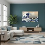 Hokusai Kanagawa'daki Büyük Dalga | Cam Tablo - Görsel 2