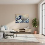 Hokusai Kanagawa'daki Büyük Dalga | Cam Tablo - Görsel 3