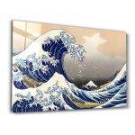Hokusai Kanagawa'daki Büyük Dalga | Cam Tablo