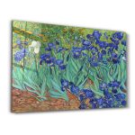 Vincent Van Gogh Süsenler | Cam Tablo