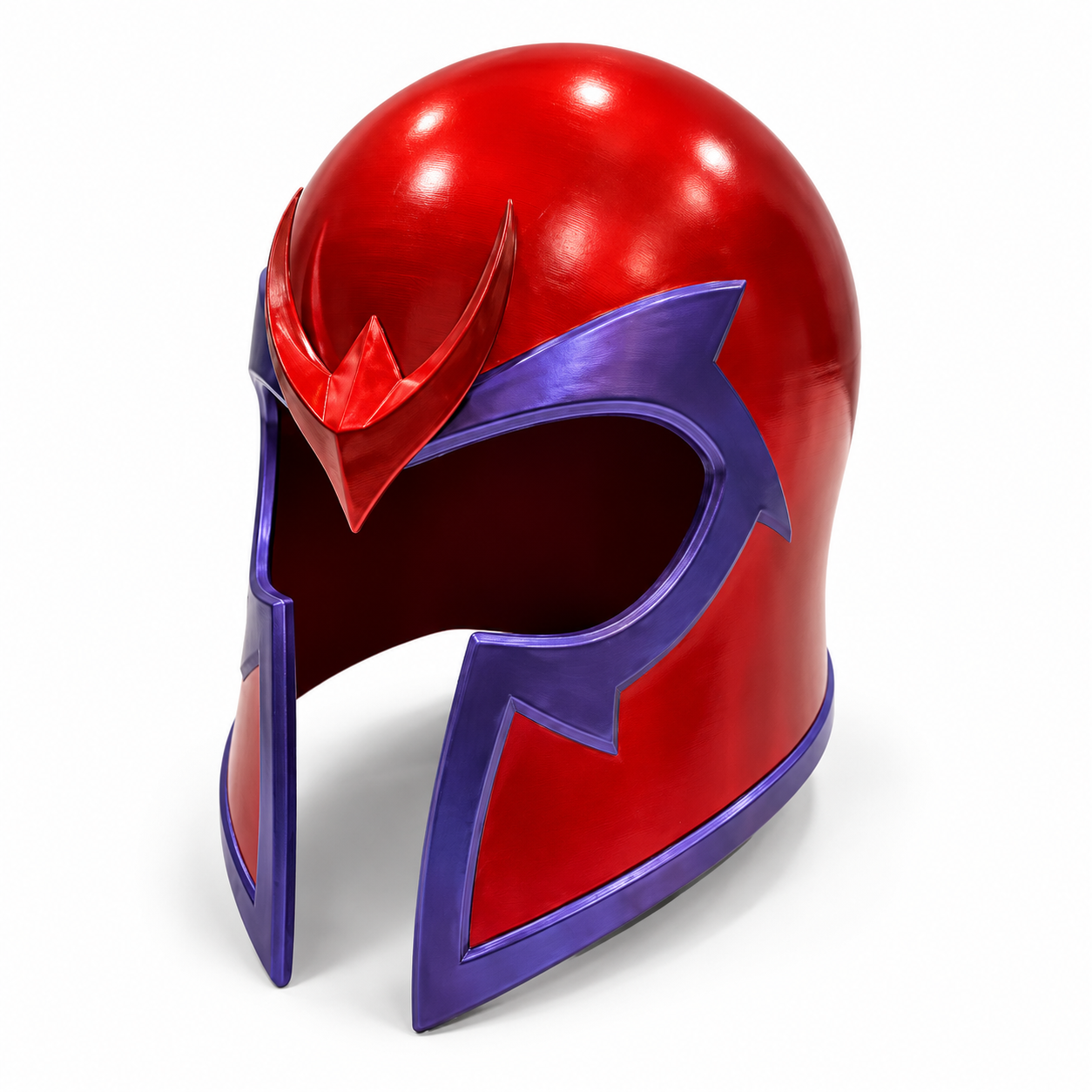 Kırmızı Mor 3D Baskı Fantastik Kask Kırmızı mor 3D baskı fantastik kask beyaz fon